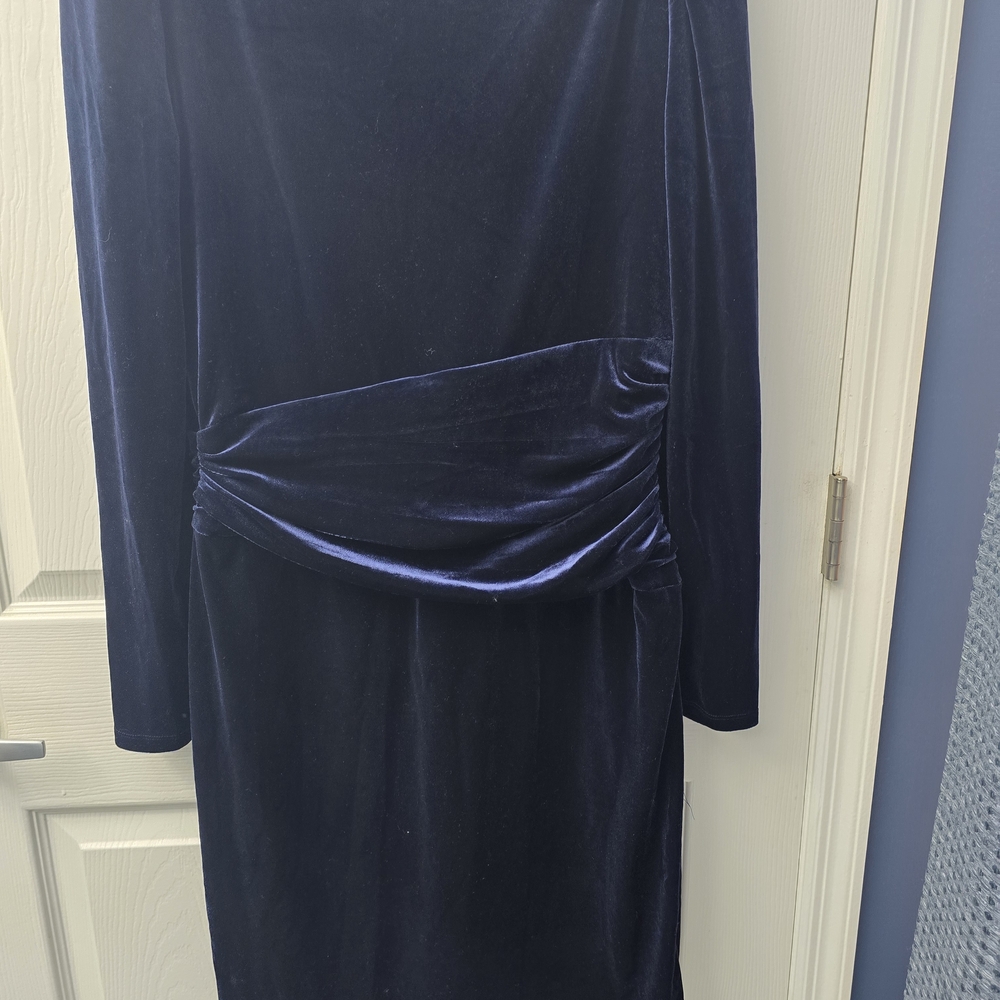 Ralph Lauren Navy Blue Velvet Dress. NWT! - Picture 7 of 12